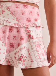 Floral Patchwork Ruffle Skort Detail 2 - TULLABEE