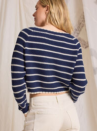 Mila Stripe Sweater Detail 5 - TULLABEE