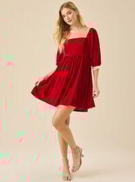 Carole Velvet Mama Dress Detail 3 - TULLABEE