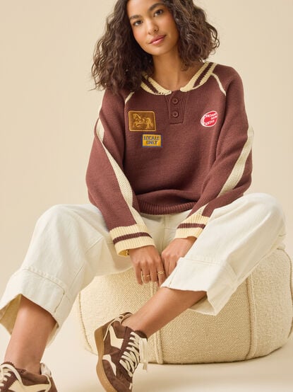 Lainey Western Patch Sweater - TULLABEE