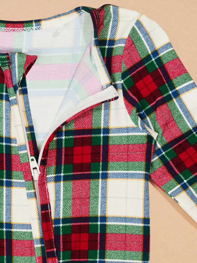 Harley Holiday Plaid Footie Detail 2 - TULLABEE