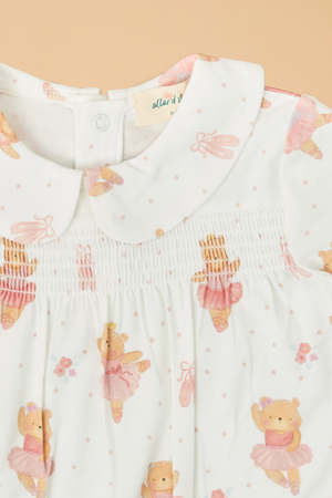 Ballet Bear Smocked Footie - Altar'd State - 