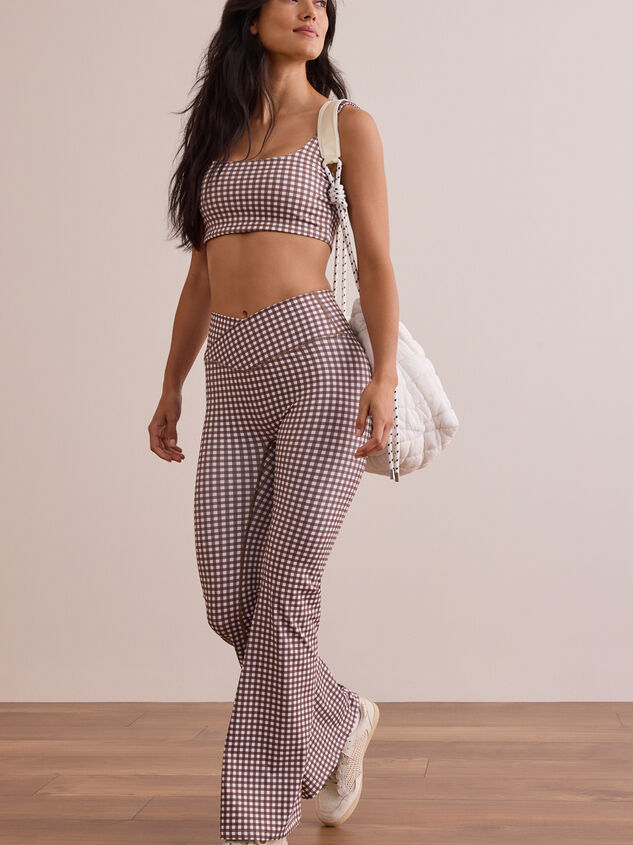 Step Up Gingham Flare Legging - TULLABEE