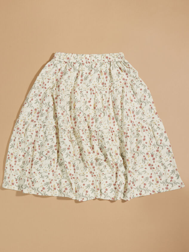 Layla Floral Midi Skirt by Rylee + Cru Detail 2 - TULLABEE