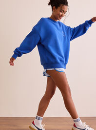 Something Good Graphic Sweatshirt Detail 4 - TULLABEE