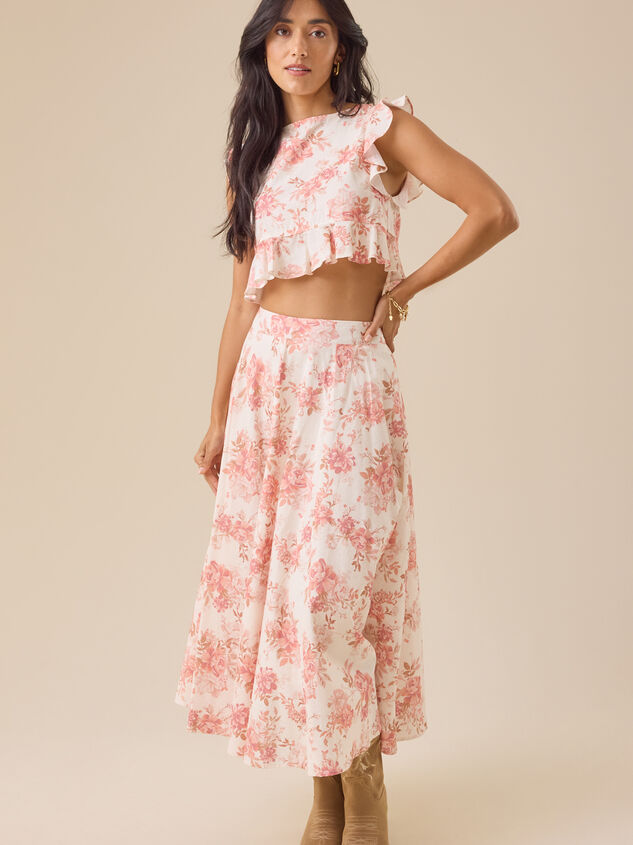 Alice Floral Linen Top Detail 3 - TULLABEE