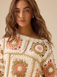 Annie Crochet Square Sweater Detail 3 - TULLABEE