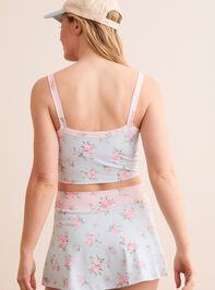 Tempo Floral Cropped Tank Detail 4 - TULLABEE