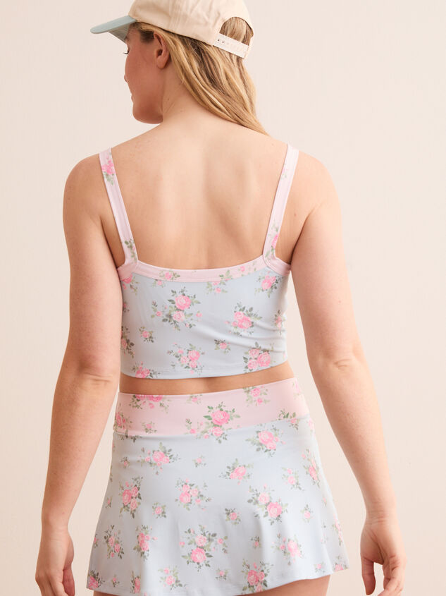 Tempo Floral Cropped Tank Detail 4 - TULLABEE