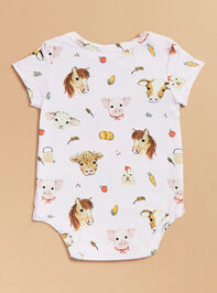Barnyard Friends Bodysuit Detail 2 - TULLABEE