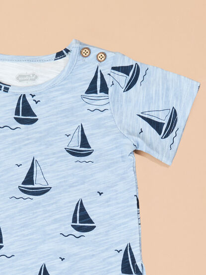 Harbor Sailboat Top and Short Set by Mud Pie - TULLABEE