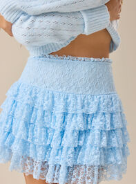 Camila Tiered Lace Mini Skirt Detail 2 - TULLABEE