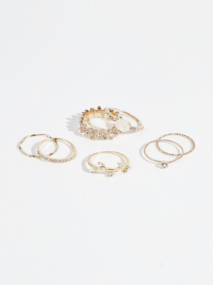 Crystal Vine Ring Set - TULLABEE