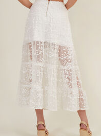 Brixley Embroidered Midi Skirt Detail 5 - TULLABEE