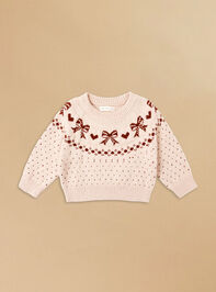 Fair Isle Bow Sweater by Rylee + Cru - TULLABEE