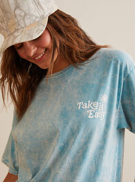 Take It Easy Oversized Tee Detail 2 - TULLABEE