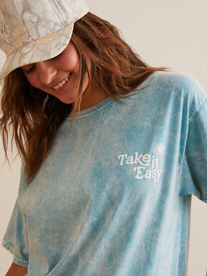 Take It Easy Oversized Tee - TULLABEE
