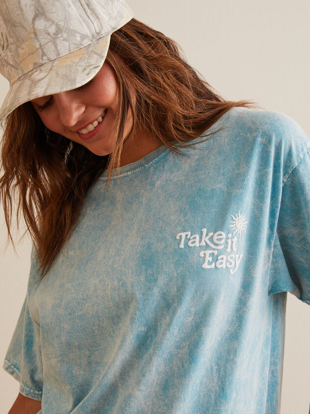 Take It Easy Oversized Tee Detail 2 - TULLABEE