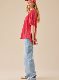 Alessia Ribbed Tunic Top Detail 3 - TULLABEE