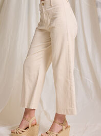 Ellie Linen Crop Pants Detail 4 - TULLABEE