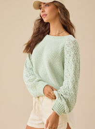 Hailey Chenille Pointelle Sweater - TULLABEE