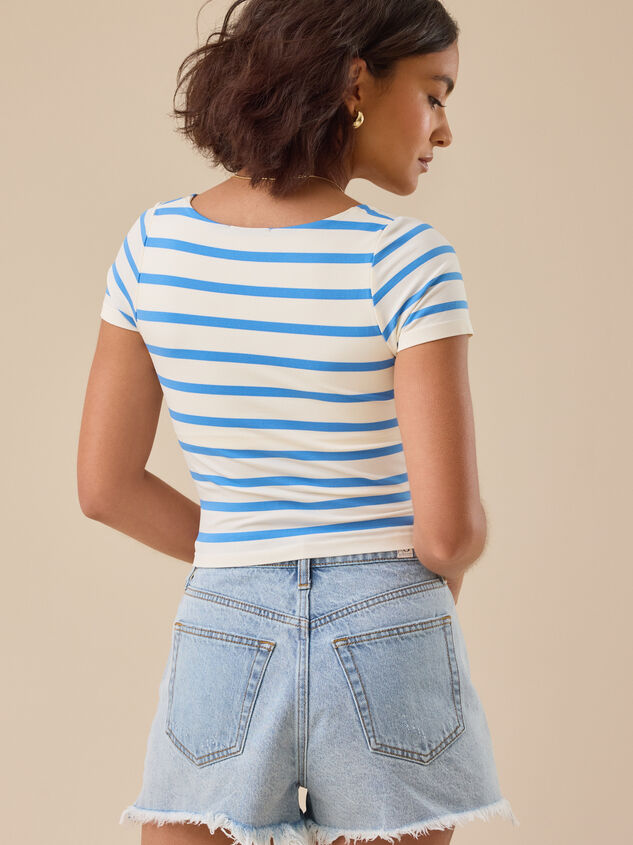 Everyday Seamless Striped Top Detail 4 - TULLABEE