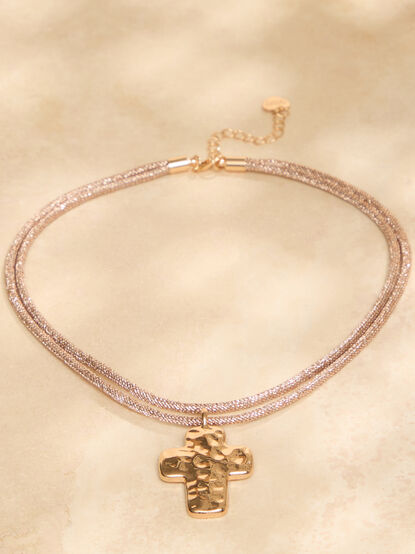 Turner Cord Cross Necklace - TULLABEE