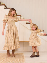 Anne Floral Corduroy Dress - TULLABEE