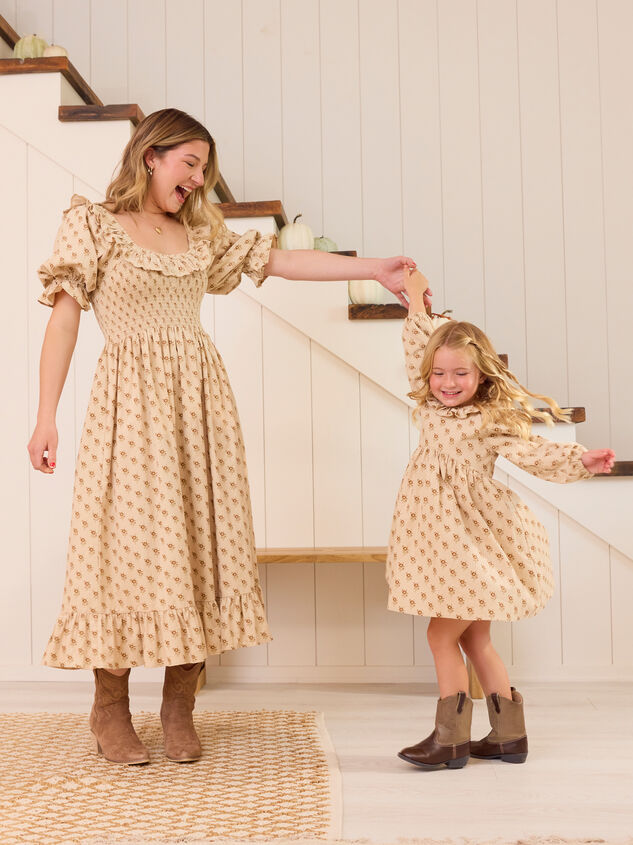 Anne Floral Corduroy Dress - TULLABEE