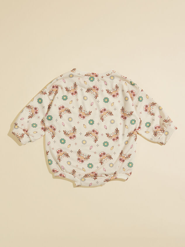 Groovy Reindeer Romper Detail 3 - TULLABEE