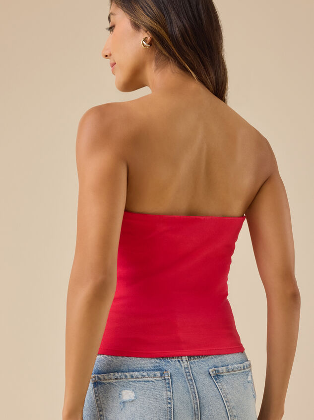 Italia Side Tie Tube Top Detail 4 - TULLABEE