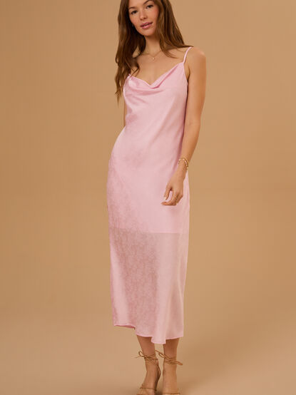 Eva Satin Midi Dress - TULLABEE