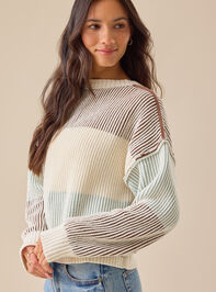 Sloane Ribbed Striped Sweater Detail 2 - TULLABEE