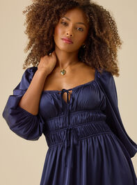 Jillie Satin Maxi Dress Detail 2 - TULLABEE