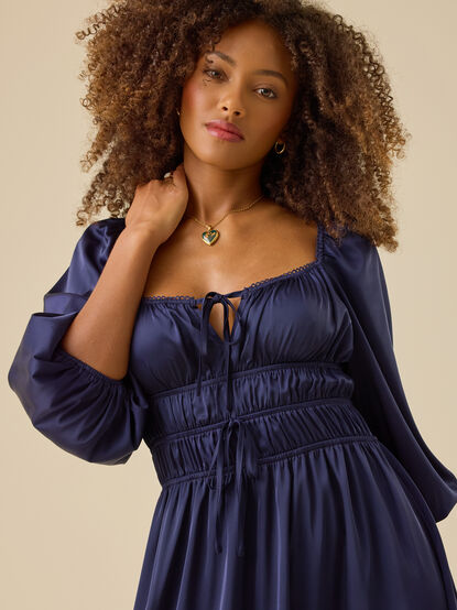 Jillie Satin Maxi Dress - TULLABEE