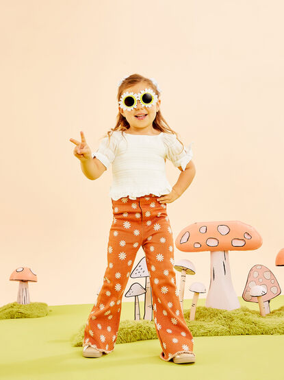 Cassia Smocked Top and Daisy Flares Set - TULLABEE