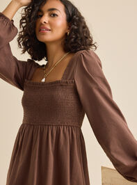 Cheryl Smocked Mini Dress Detail 3 - TULLABEE