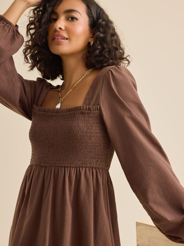 Cheryl Smocked Mini Dress Detail 3 - TULLABEE
