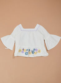 Connie Floral Top and Pants Toddler Set Detail 2 - TULLABEE