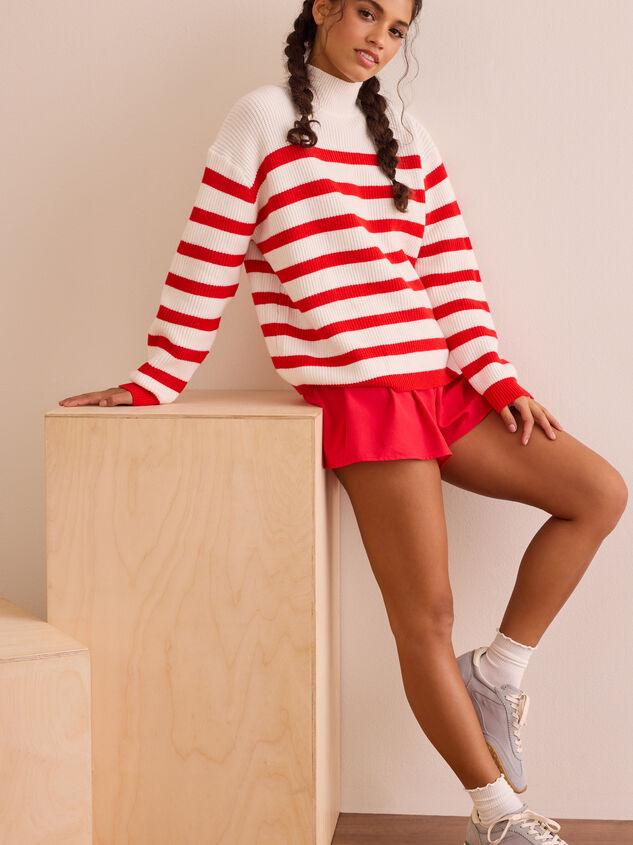 Studio Stride Mockneck Sweater Detail 5 - TULLABEE