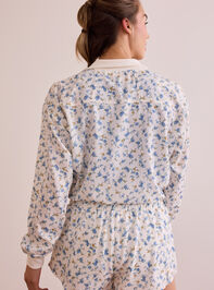Floral Sprint Quarter Zip Detail 4 - TULLABEE