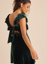Ryleigh Velvet Mini Dress Detail 6 - TULLABEE