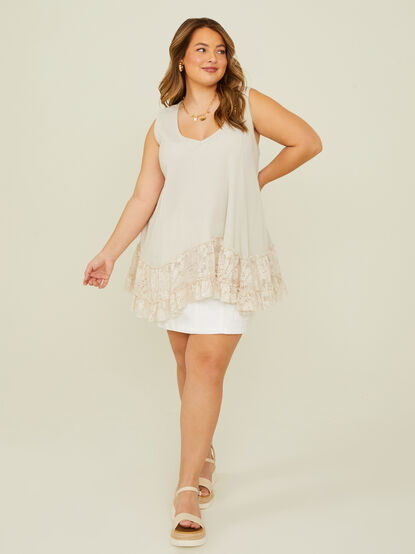 All In Lace Hem Tunic - TULLABEE