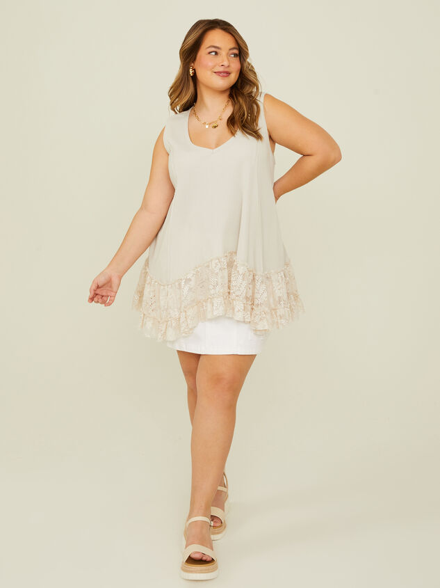 All In Lace Hem Tunic Detail 2 - TULLABEE