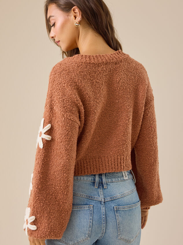 Francesca Flower Cardigan Detail 5 - TULLABEE