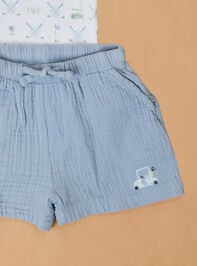 Ellis Golf Top and Shorts Baby Set Detail 3 - TULLABEE