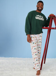Santa Friends Adult Lounge Pants Detail 6 - TULLABEE