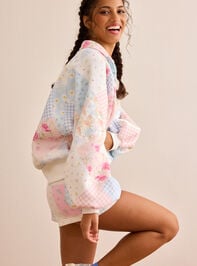 Garden Stroll Balloon Sleeve Pullover Detail 3 - TULLABEE