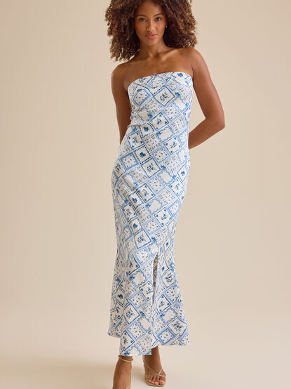 Donna Satin Maxi Dress - TULLABEE