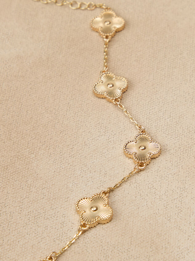 Clover Double Sided Blue Bracelet Detail 4 - TULLABEE